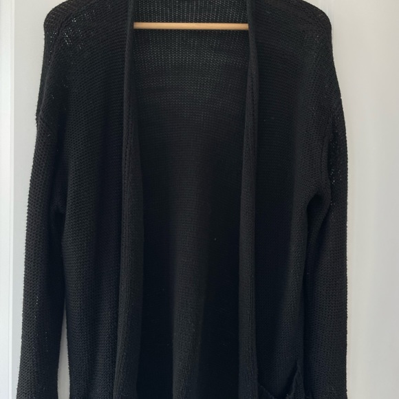 Long black knitted H&M cardigan size S - Picture 2 of 3